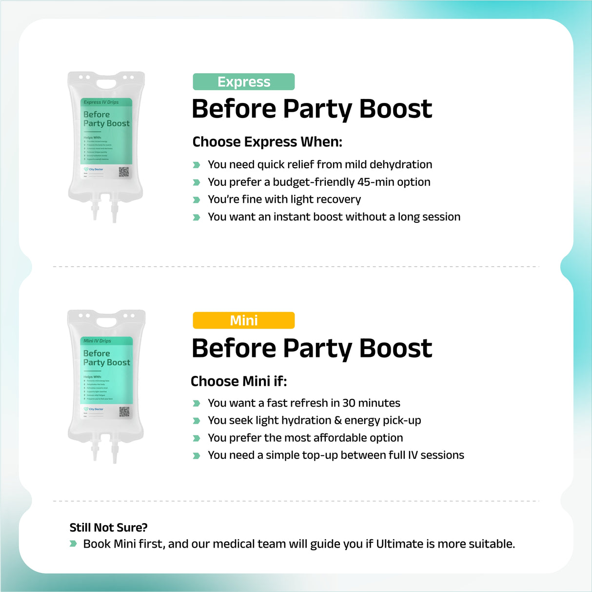 Before Party Boost IV Drip