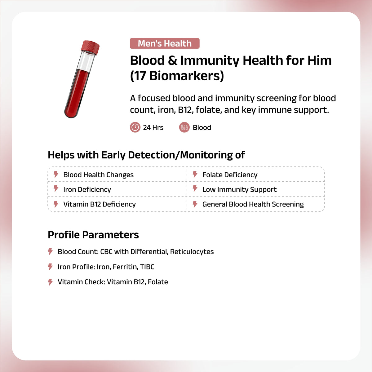 Blood & Immunity Panel for Him