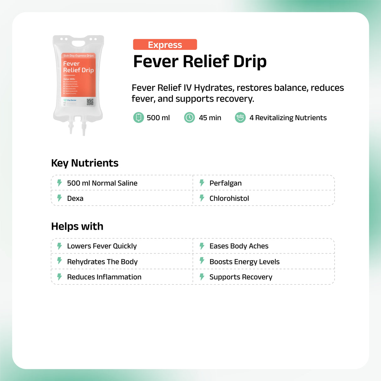 Fever Relief IV Drip