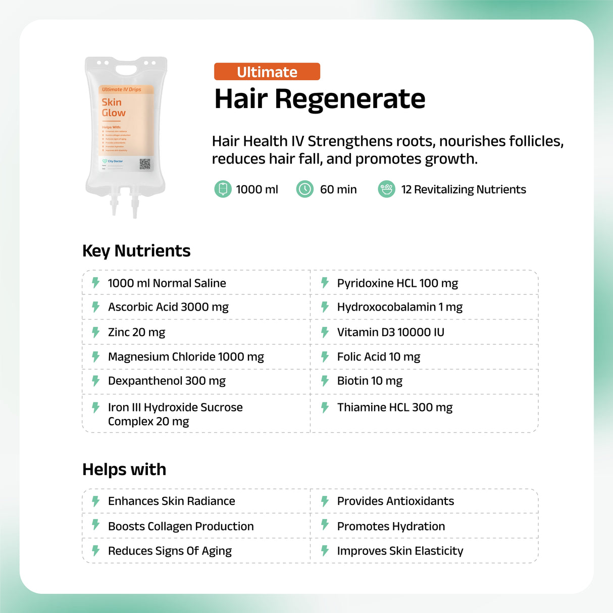 Hair Regenerate IV Drip