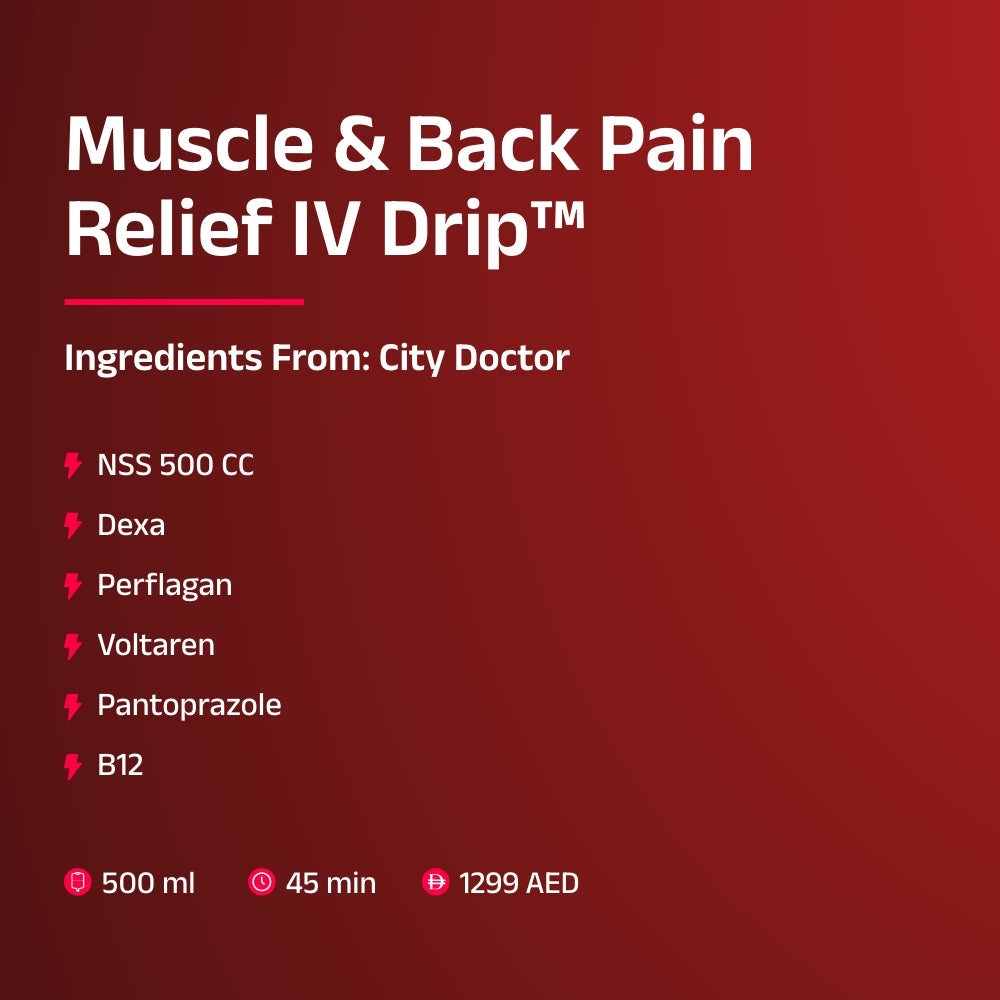 Muscle & Back Pain Relief IV Drip