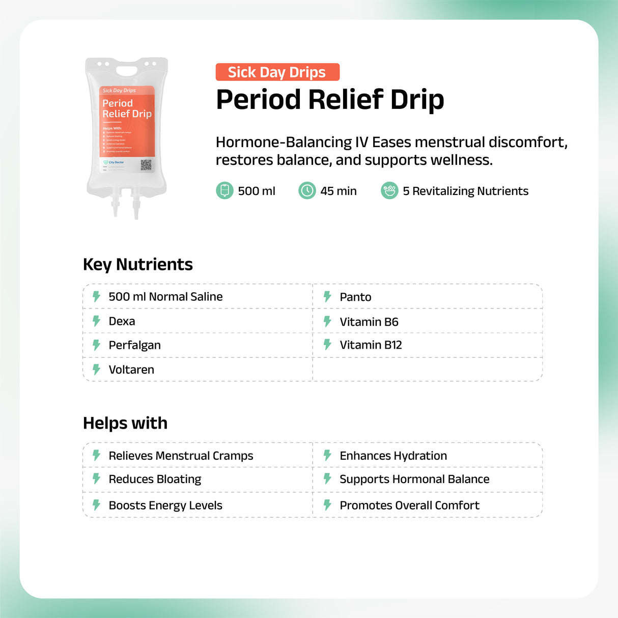 Period Relief IV Drip