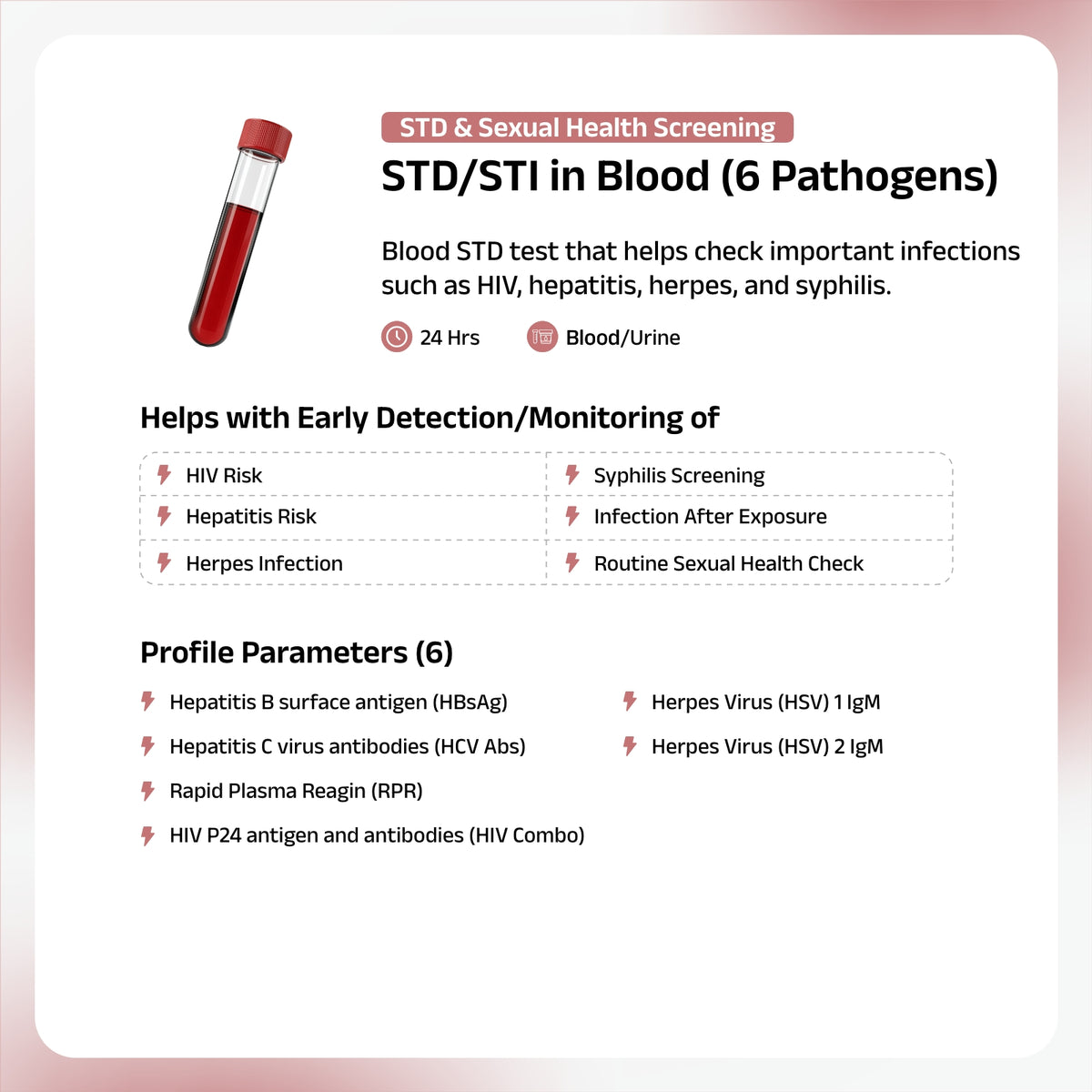 STD/STI Blood Panel (6 Pathogens)