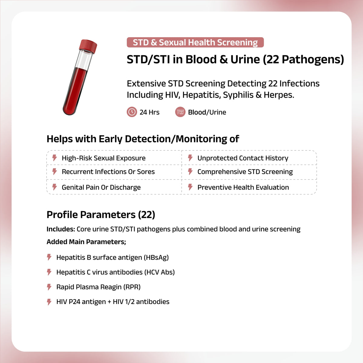 STD/STI Blood & Urine Panel (22 Pathogens)