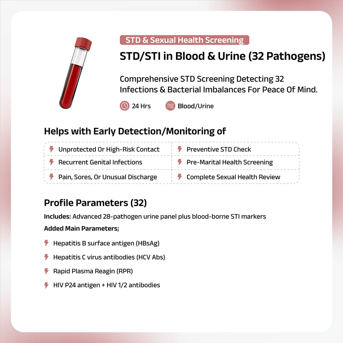 STD/STI Blood & Urine Panel (32 Pathogens)