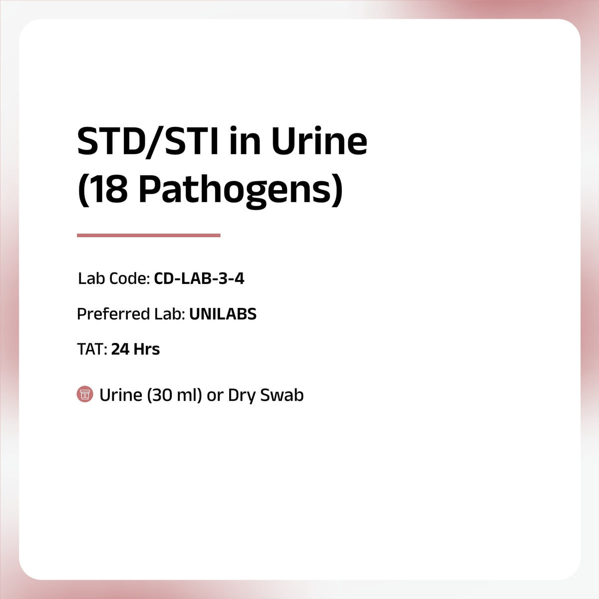 STD/STI Urine Panel (17 Pathogens)