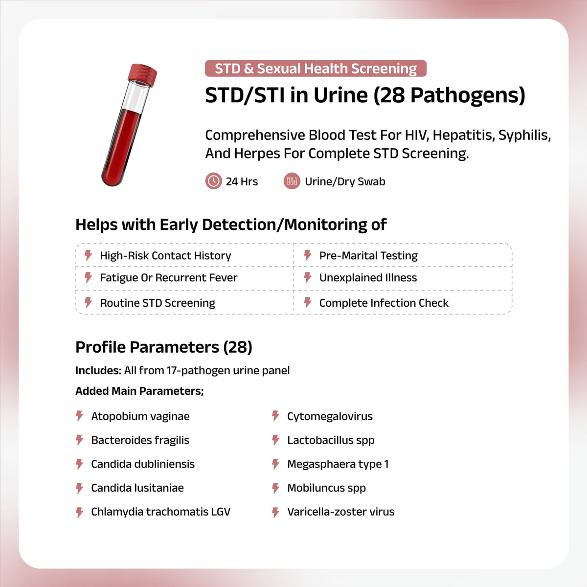 STD/STI Urine Panel (28 Pathogens)