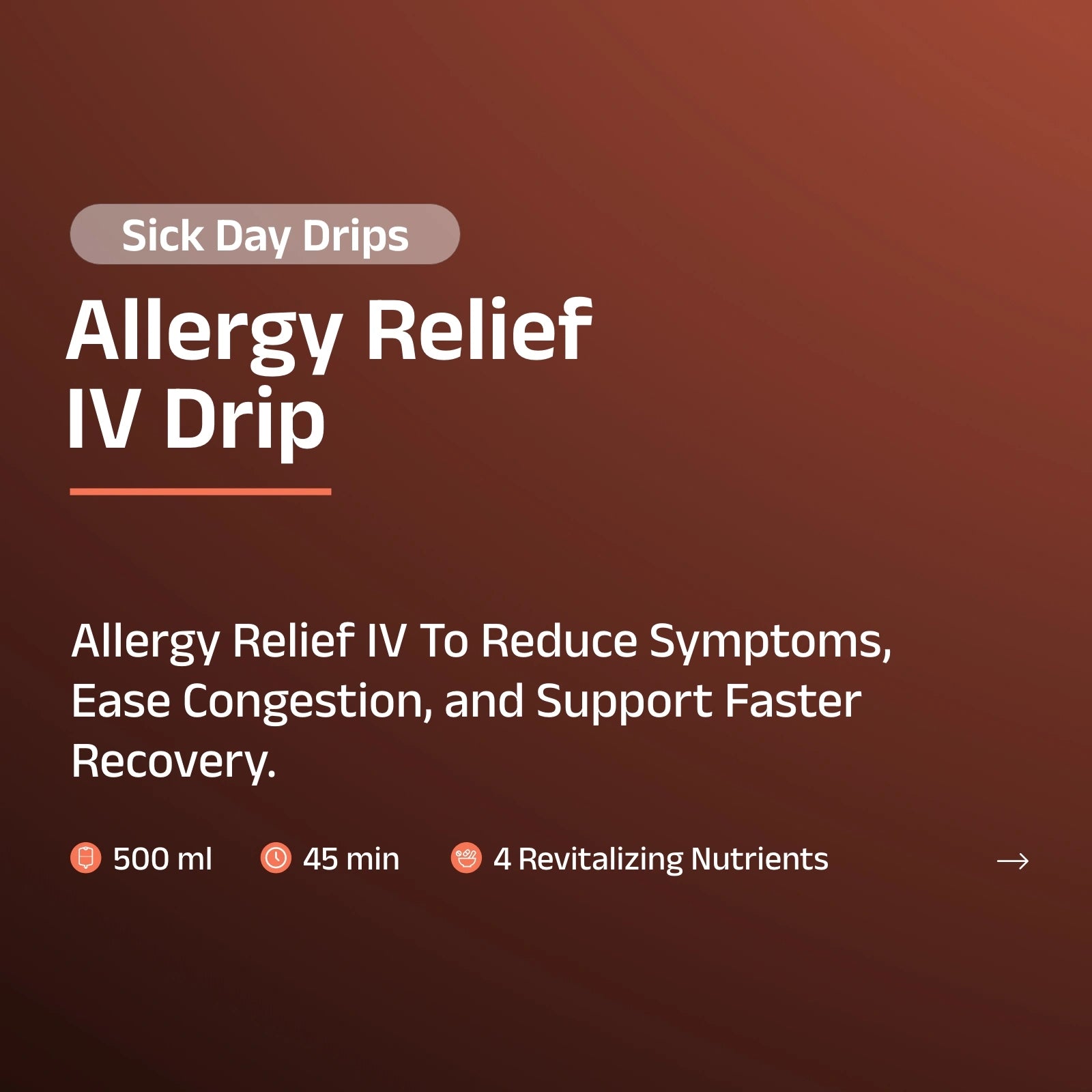 Allergy Relief IV Drip