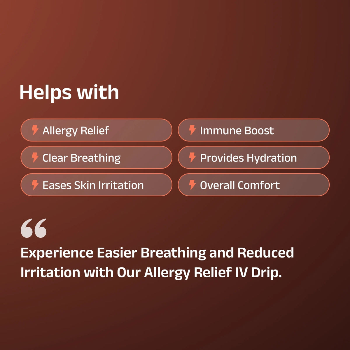 Allergy Relief IV Drip