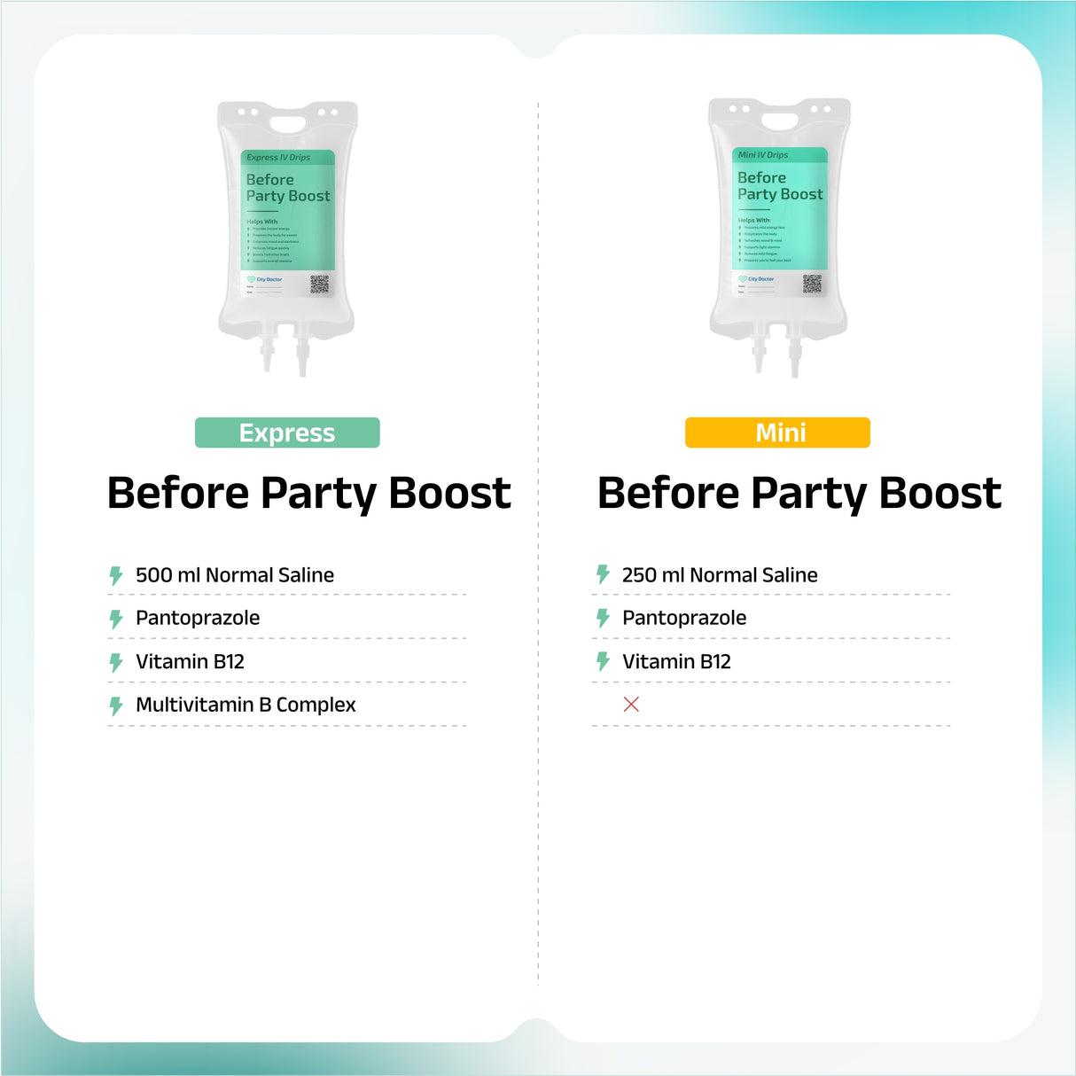 Before Party Boost IV Drip