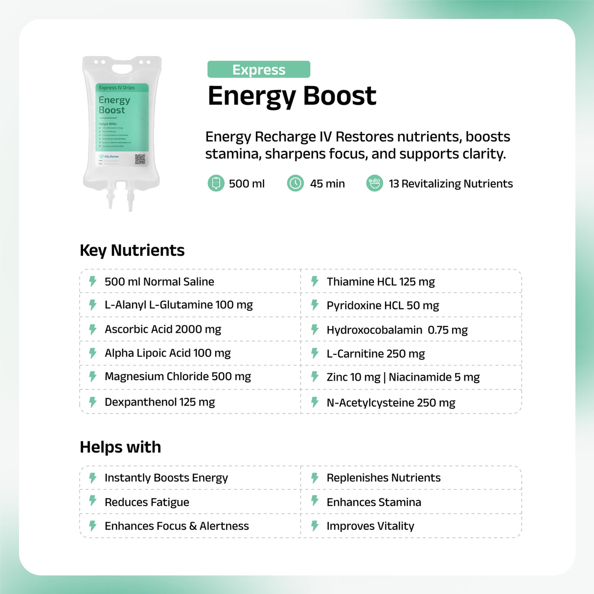 Energy Boost IV Drip