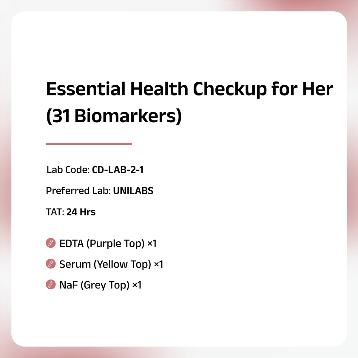 Essential Health Panel for Her