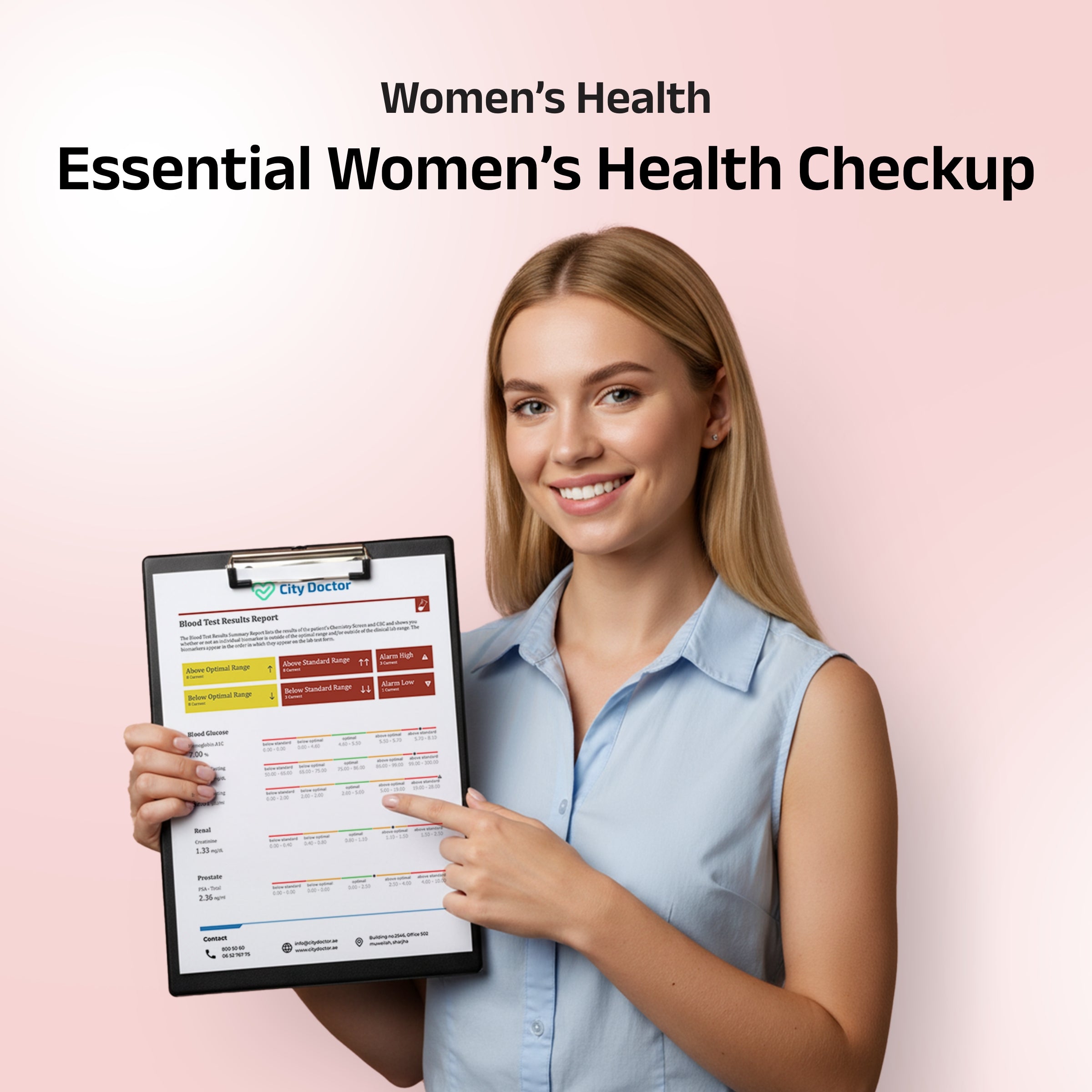 Essential Health Checkup for Her (31 Biomarkers)