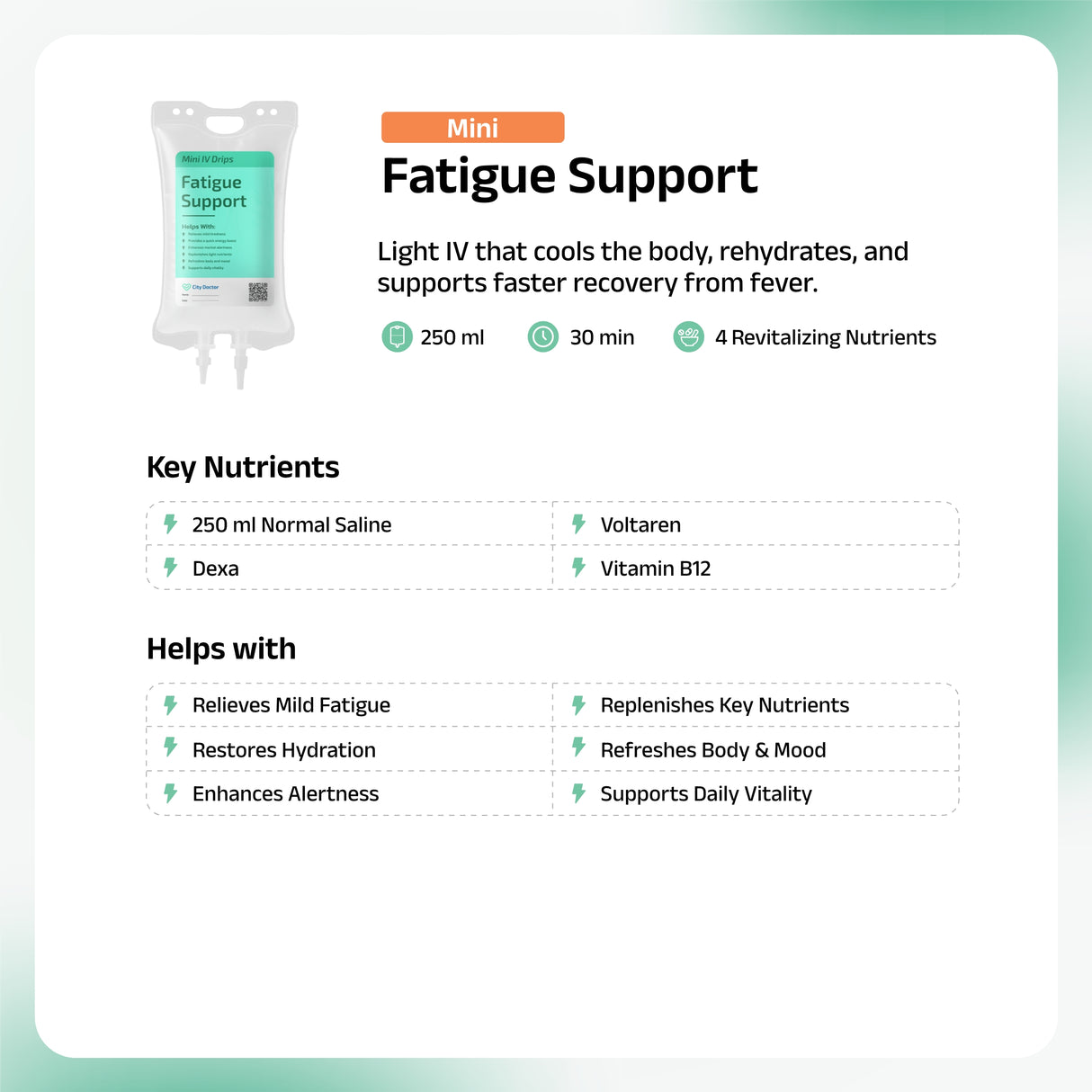 Fatigue Support IV Drip