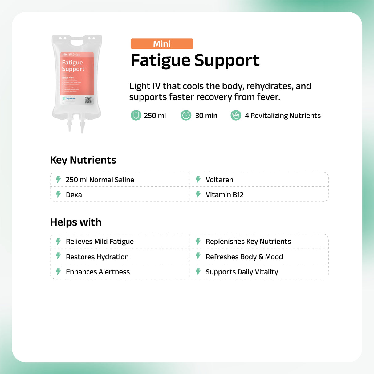 Fatigue Support IV Drip