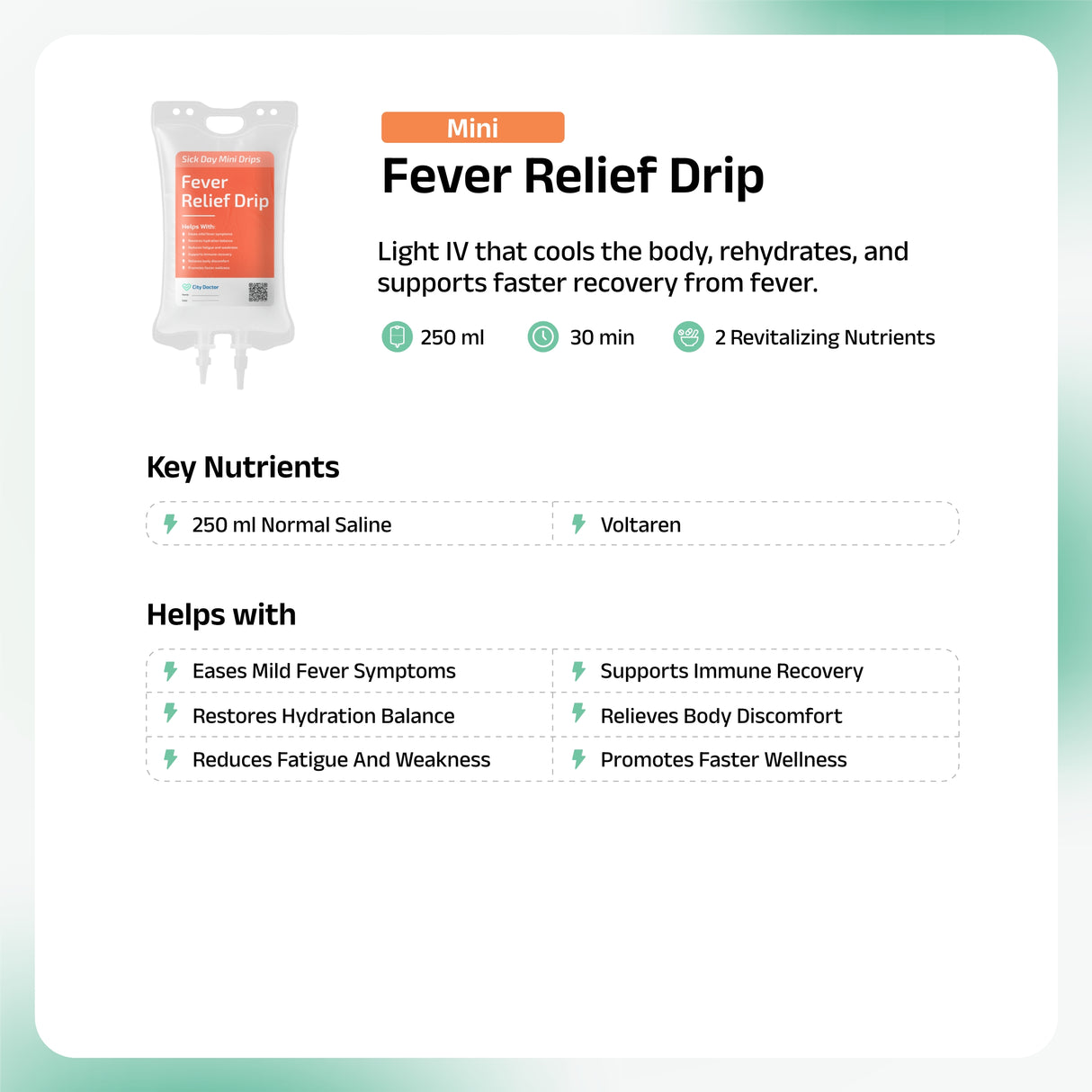 Fever Relief IV Drip