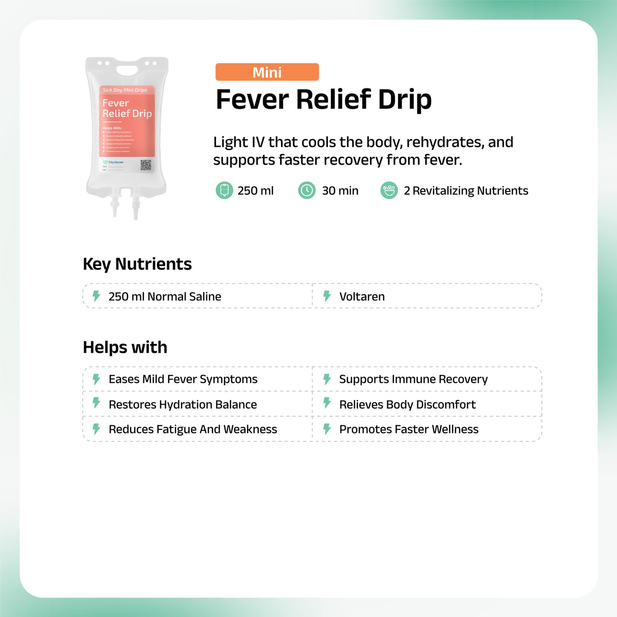 Fever Relief IV Drip