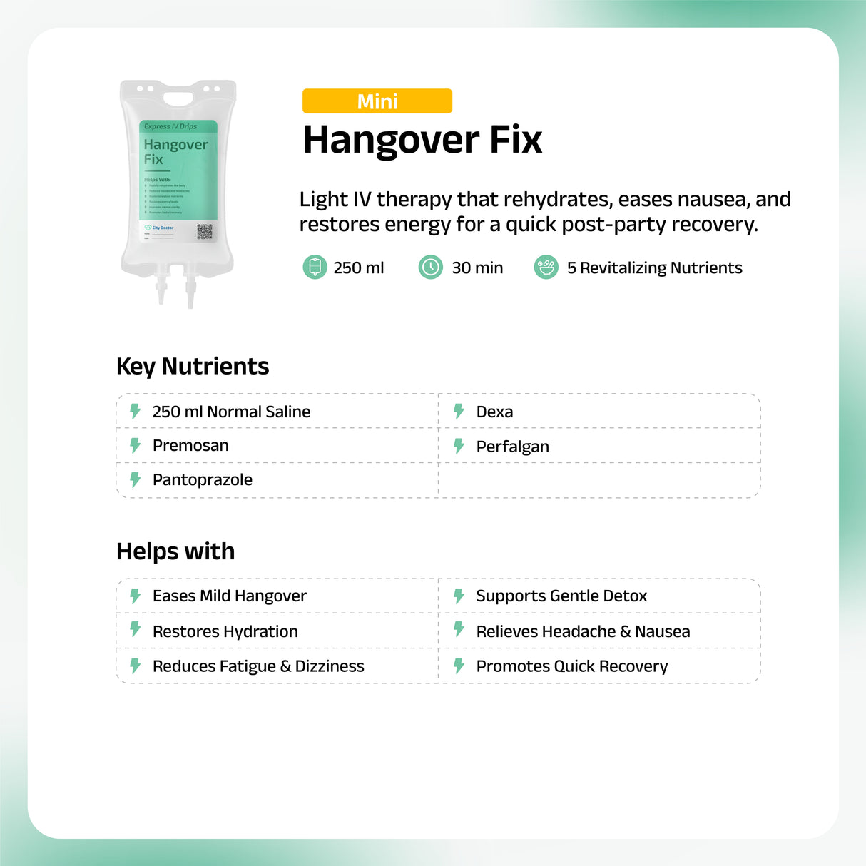 Hangover Fix IV Drip