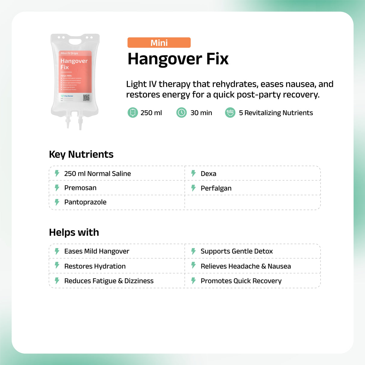 Hangover Fix IV Drip