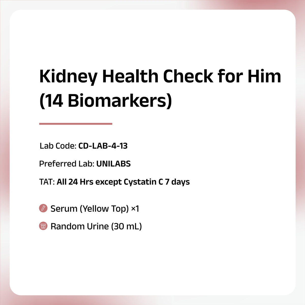 Kidney Health Panel for Him