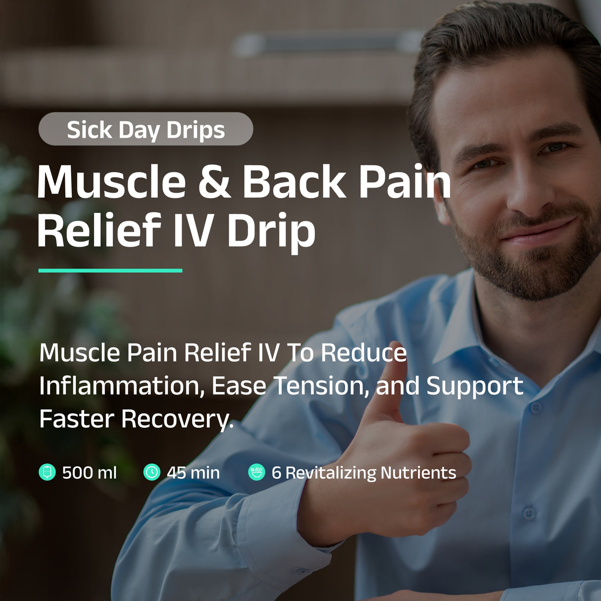 Muscle & Back Pain Relief IV Drip