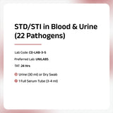 STD/STI Blood & Urine Panel (22 Pathogens)