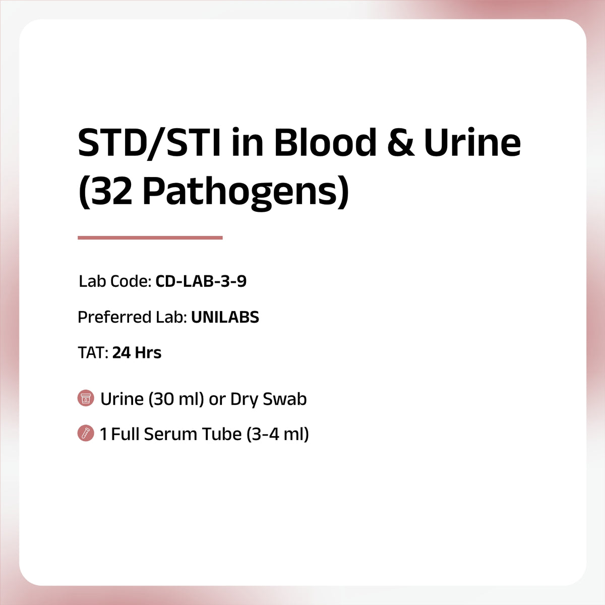 STD/STI Blood & Urine Panel (32 Pathogens)