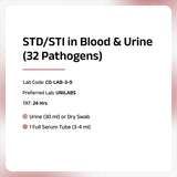 STD/STI Blood & Urine Panel (32 Pathogens)