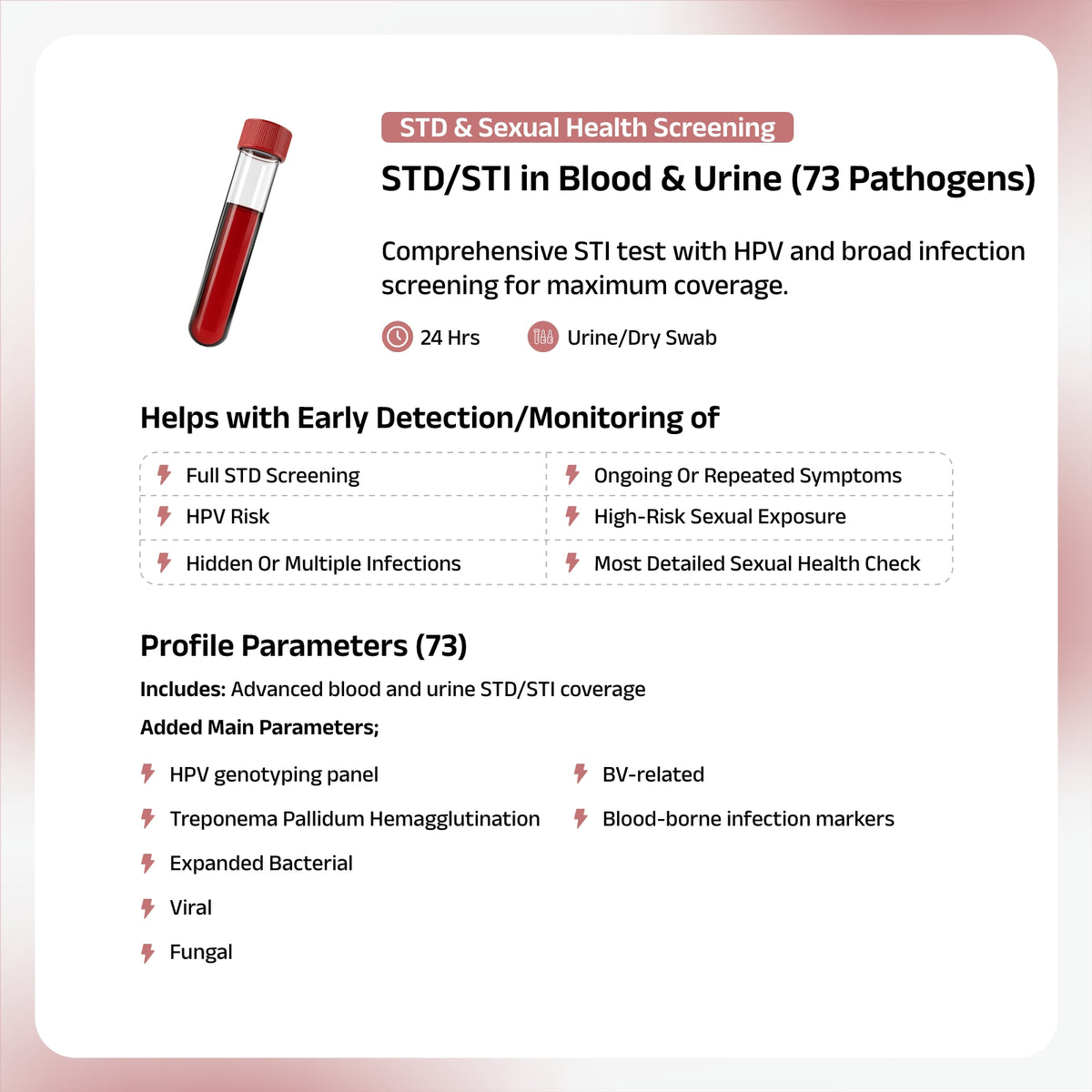 STD/STI Blood & Urine Panel (73 Pathogens)